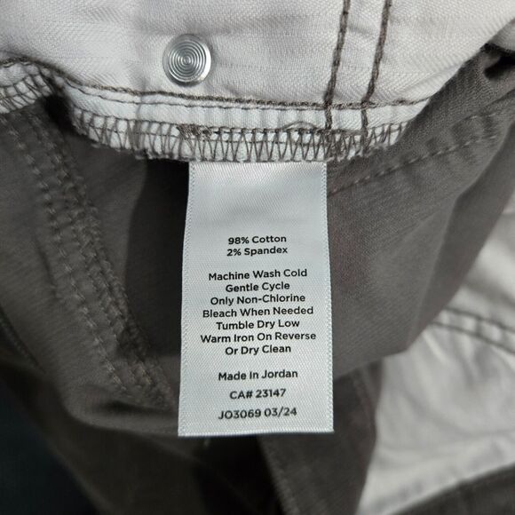 Talbots Women 12 Gray High Rise Corduroy Straight Leg Pants - Picture 10 of 14